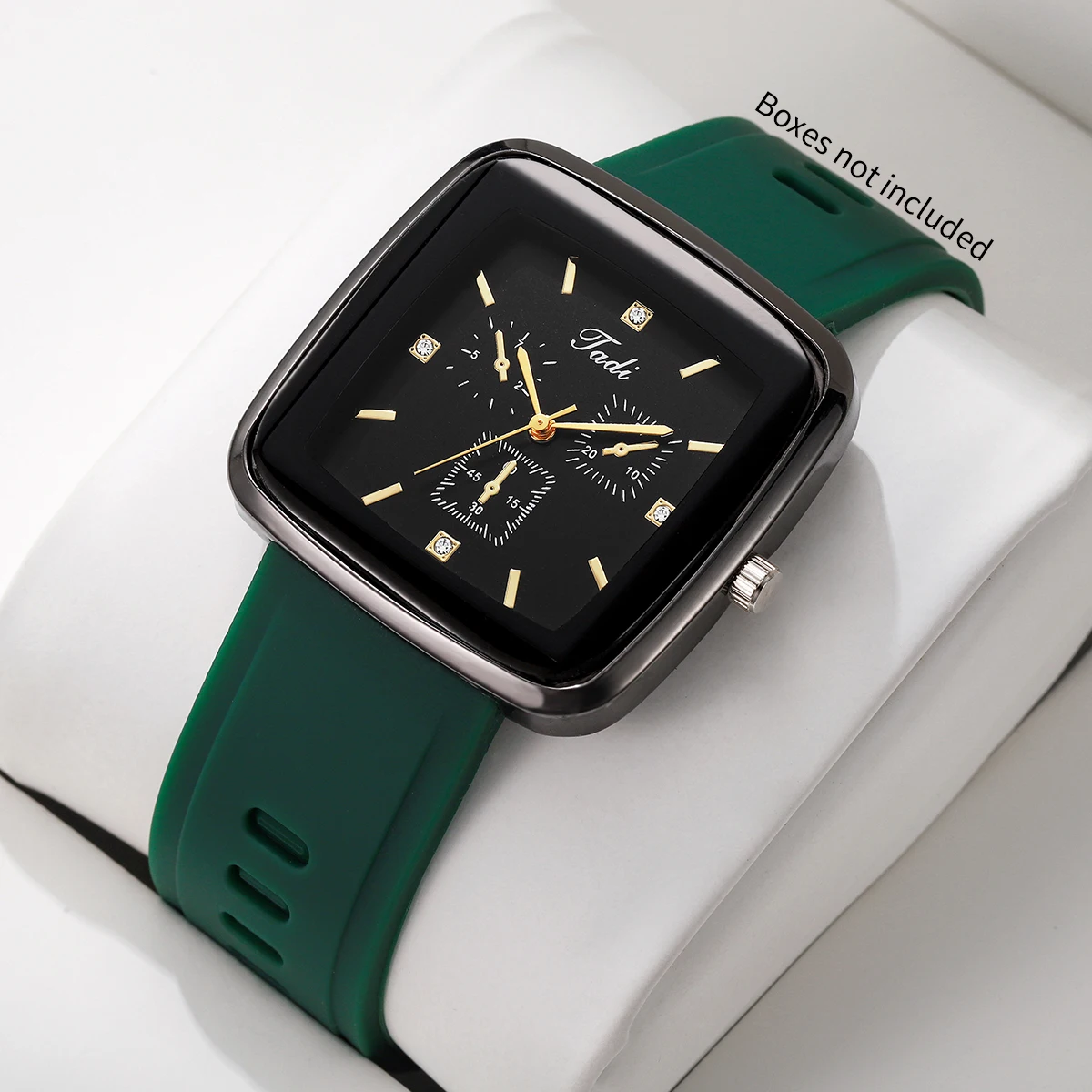 Silicone Band Women - Jam Tangan Kuarsa Wanita dengan Hiasan