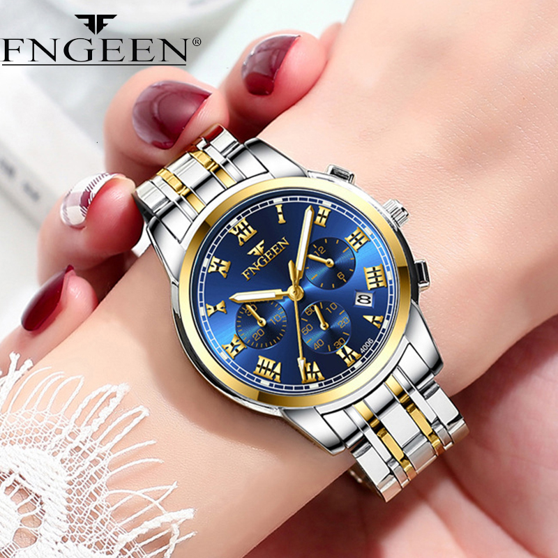 FNGEEN jam tangan Quartz wanit - Stainless Bracelet Diver ulasan dan harga