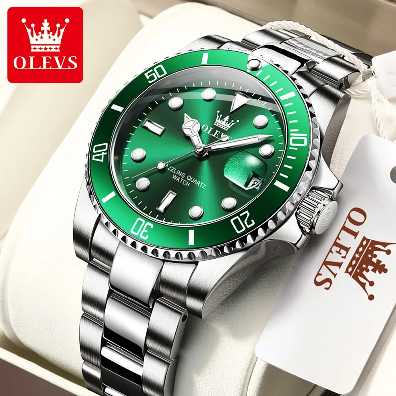 OLEVS Jam Tangan Kuarsa Asli u - Rolex Watch Submariner ulasan dan harga
