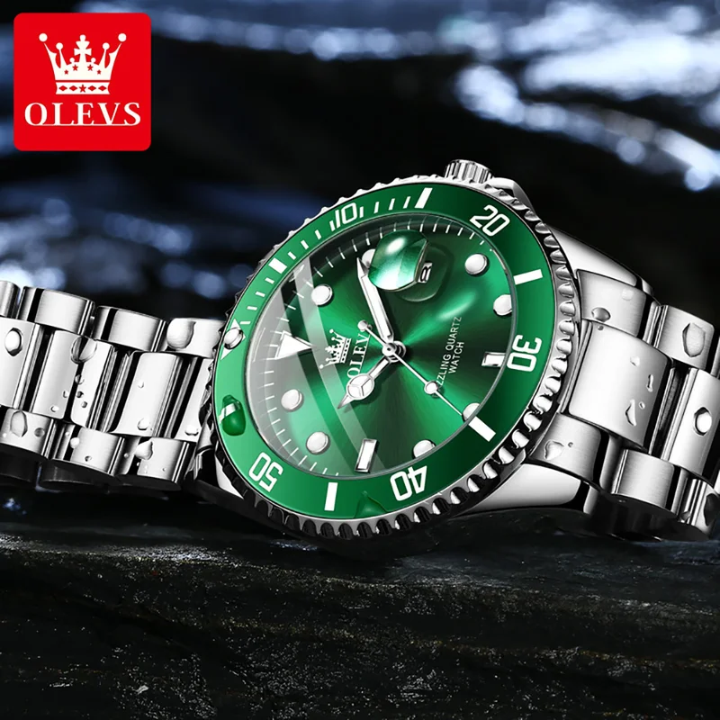 OLEVS Jam Tangan Kuarsa Asli u - Rolex Watch Submariner ulasan dan harga