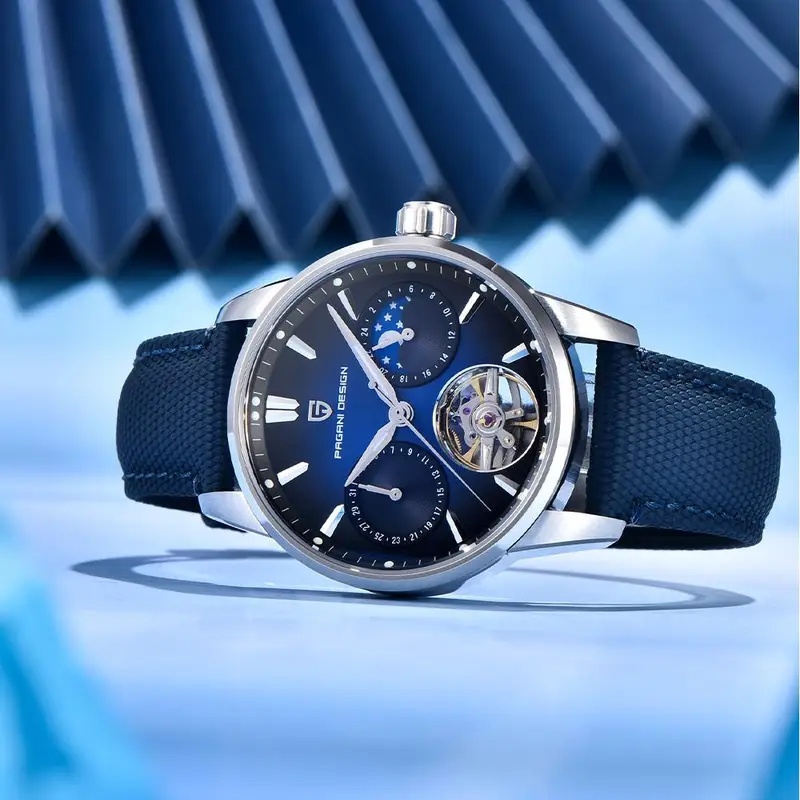 Jam Tangan Otomatis Pria Mewah - Canvas Strap Watch ulasan dan harga