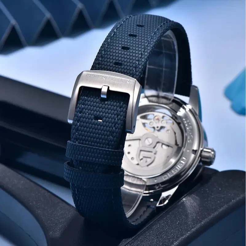 Jam Tangan Otomatis Pria Mewah - Canvas Strap Watch ulasan dan harga